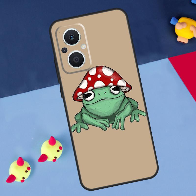 Kawaii Frog Mushroom For OPPO Reno 14F 13F 12F 11F 10 11 12 13 14 Pro 8T 7 8 Lite OPPO Find X6 X5 X8 X9 Pro Case