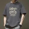 Motorcycle Pattern Men's Short Sleeves T-shirt O-neck Cotton Casual Pullovers Tee