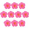 HOMSFOU 10PCS Hawaiian Faux Flowers Hibiscus Flowers Decoration Artificial Tropical Flower Vivid Flower for Hawaiian Luau Tabletop Decoration Party