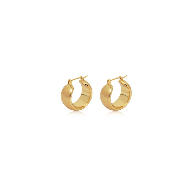 G/S Paris Street Fashion High Profile Retro Stylish Brushed Ear Clip Women's Matte Fancy Easiest for Match Internet Influencer Earrings