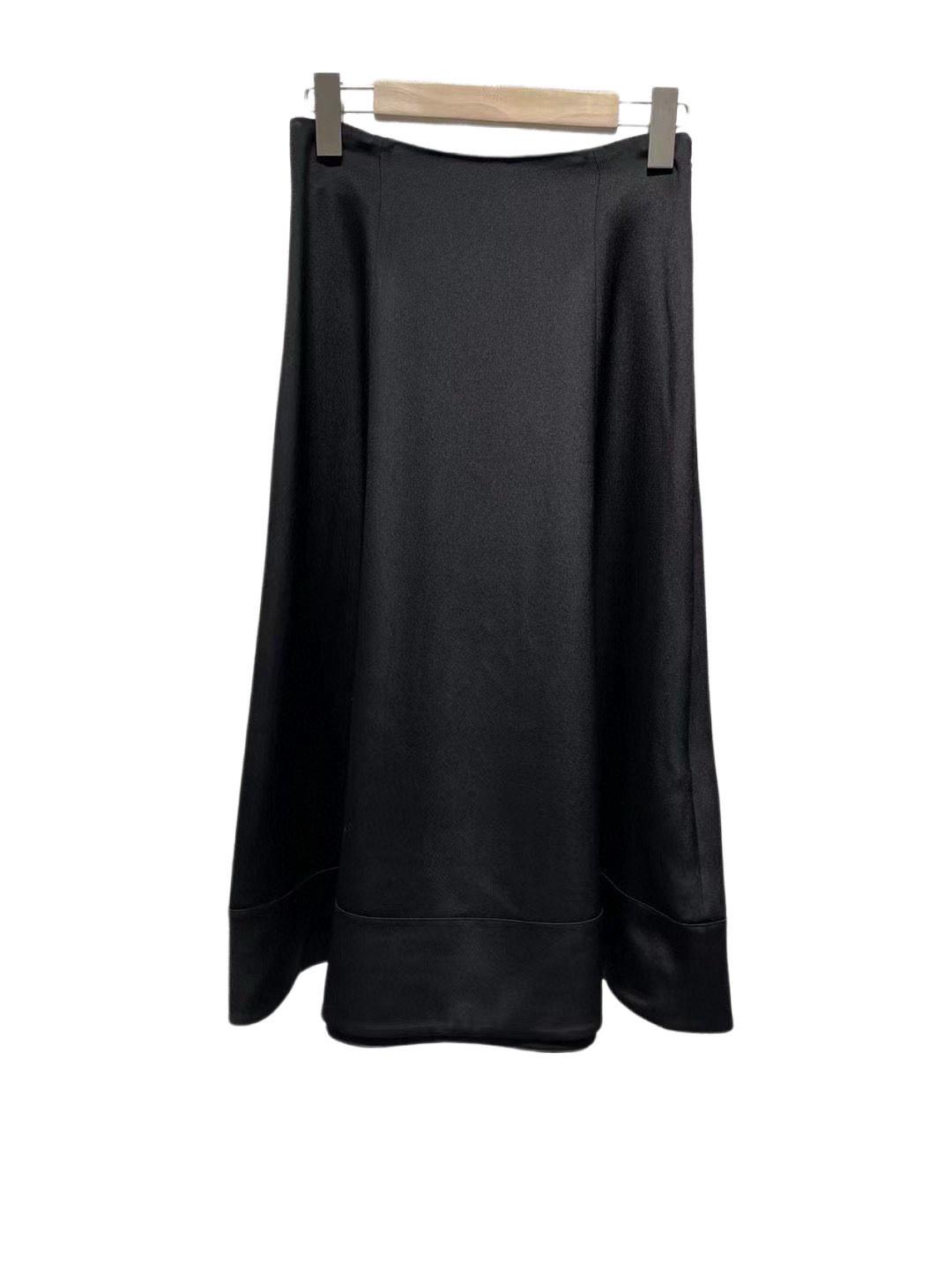 

Коллекция Сяохэ Весна/Лето 2025: Женская черная миди-юбка с завышенной талией, стройнящая XL чёрный