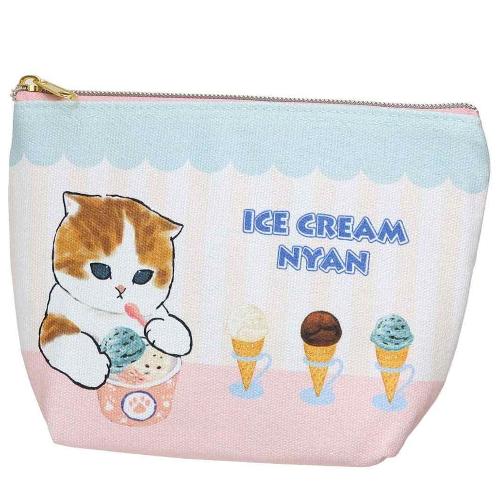 Mofusand Cream mofusand [Cosmetic Pouch] Boat-shaped Pouch/Ice