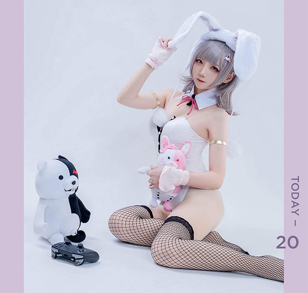 [Milky Time] Super Danganronpa 2 Nanami Chiaki Cosplay Bunny Girl White Nanami Chiaki