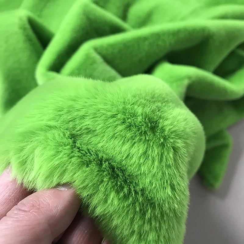 Short Plush Fabric Fur By The Meter for Pillowcases Clothing Sewing High-grade Soft Imitation Rabbit Hair Cloth Plain Thickened