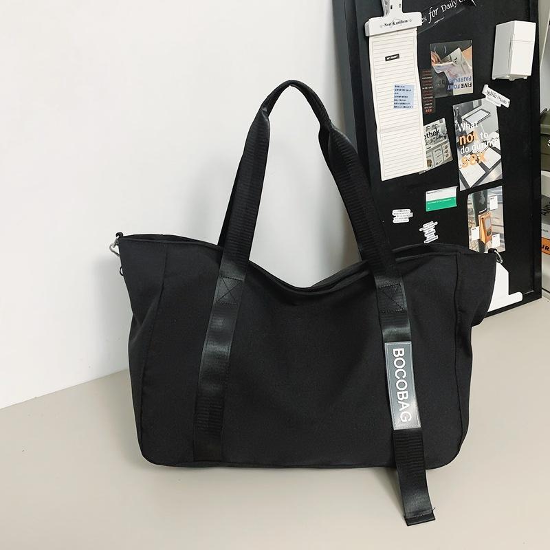 

Girls go out travel bag portable solid color simple portable bag men s sports fitness bag large capacity travel bag чорний
