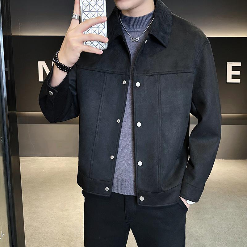 Men's Trendy Lapel Jacket - Spring/Autumn Casual Outerwear for All Ages