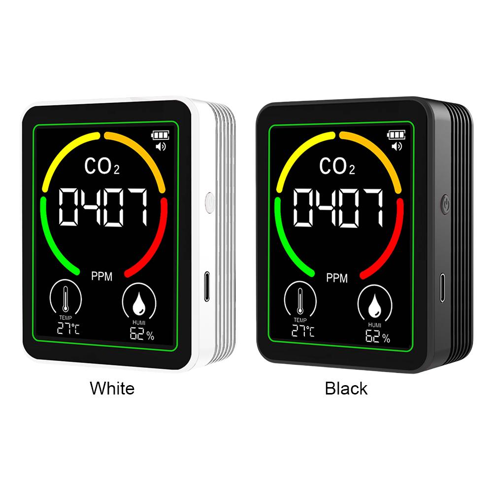 3 In 1 TVOC Detector LED Digital Display Temperature Humidity Monitor Backlit Greenhouse Gas Monitor for Agricultural Production