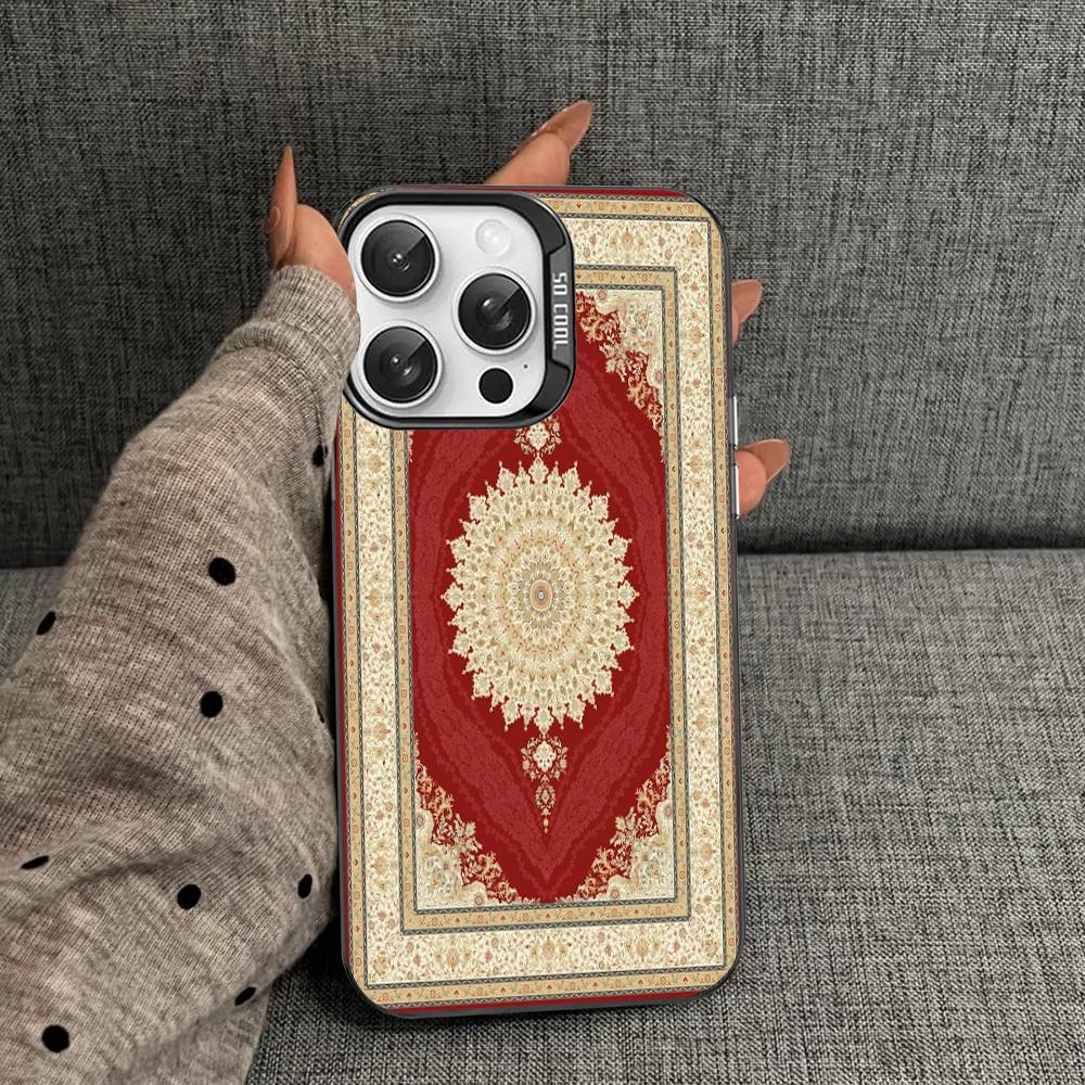 Persian Carpet Floral Pattern Phone Case For IPhone 17 16 15 14 13 12 11 Pro Max Plus Pro Colorful Shell