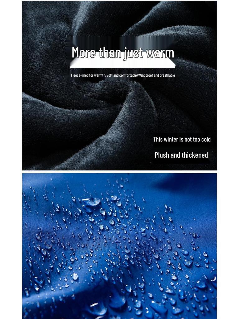 Veste d'hiver imperméable et respirante pour homme, doublée polaire, pour la pêche