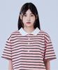GAINSBORO Circle Star Logo Striped Polo Shirt_Pink
