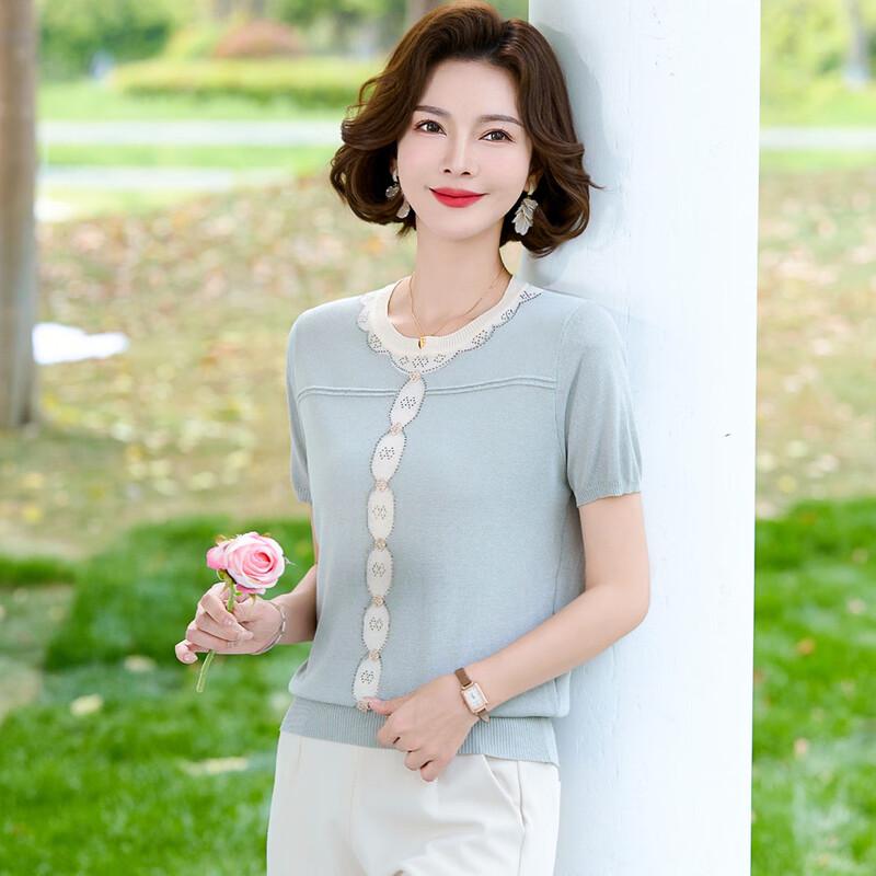 

Women s Summer Ice Silk Casual T-Shirt XL