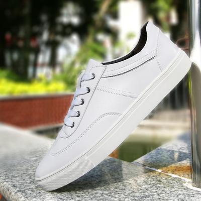 FashionGenuine Leather Men Tenis Masculino Shoes Fashion Casual Walking Sneakers Outdoor Driving Footwear Lace-up Solid Vulcanize Shoes