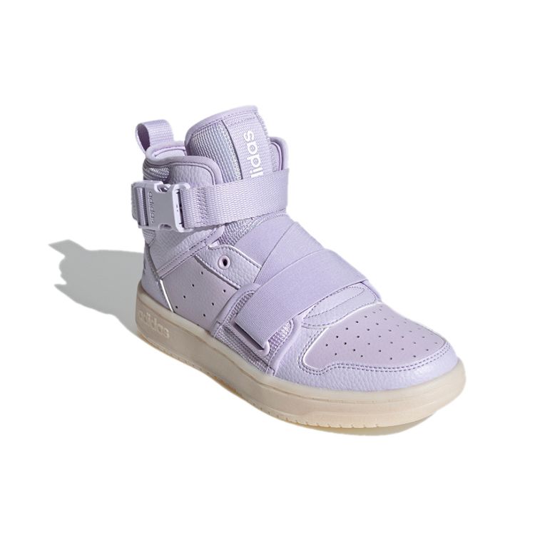 Adidas Neo Hoops 2.0 Utx Synthetic Leather Casual Durable Mid-Top Skate Shoes Women Sneakers Purple FX8998