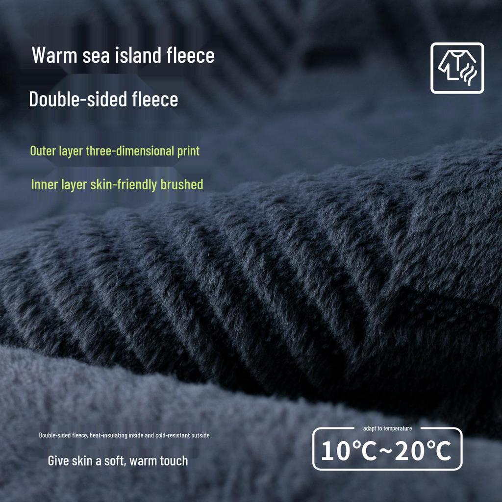 Lulu Niu Boys' Thickened Fleece Pajama Set for Autumn and Winter