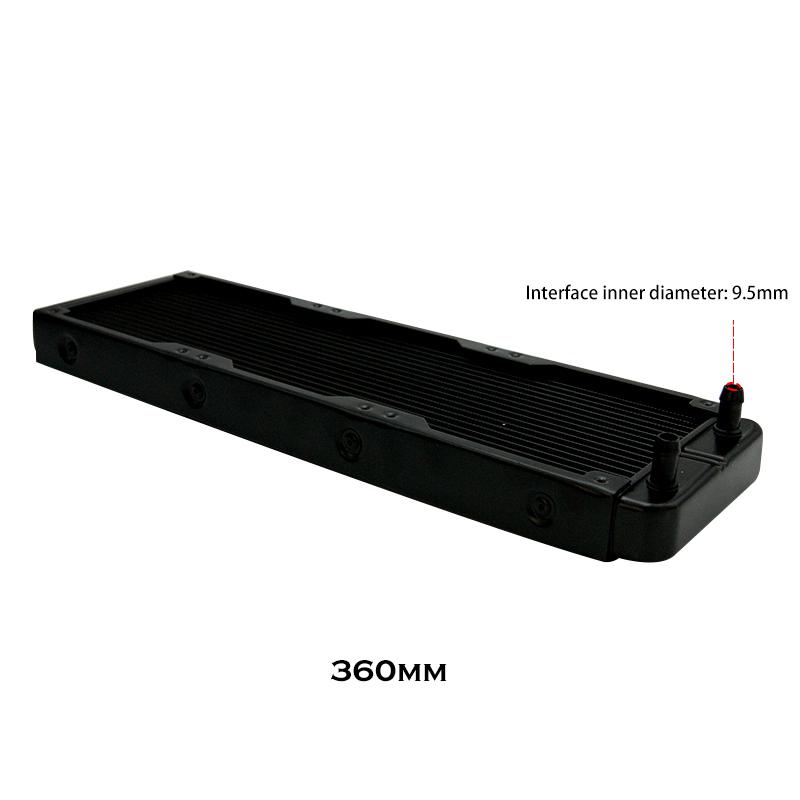 G1/4'' Aluminum Radiator For PC Water Cooling Computer Case GPU CPU RAM Cooler Fan Heatsink 60/80/90/120/240/360mm Black/White