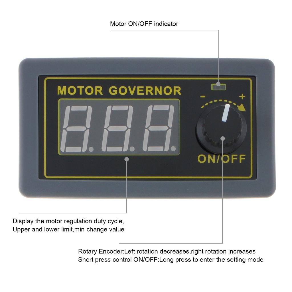 5V - 30V PWM DC Motor Governor Digital Display Adjustable Speed Encoder DC Motor Speed Controller