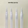 6Pcs Refillable Empty Brush Pen Clear Empty Paint Pen Acrylics Empty Marker For Painting on Paper Wood Ceramic Metal