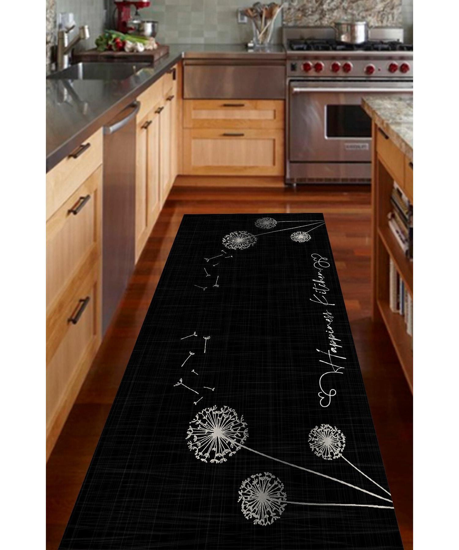 

Кухонный коврик с принтом Black Happiness Kitchen Cp388