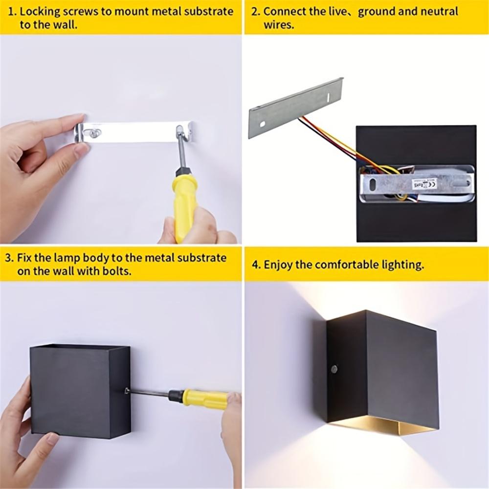 LED Modern Wall Sconce Indoor Wall Mount Light for Living Room Up Down Aluminum Indoor LED Wall Mounted Lamp for Bedroom Hallway