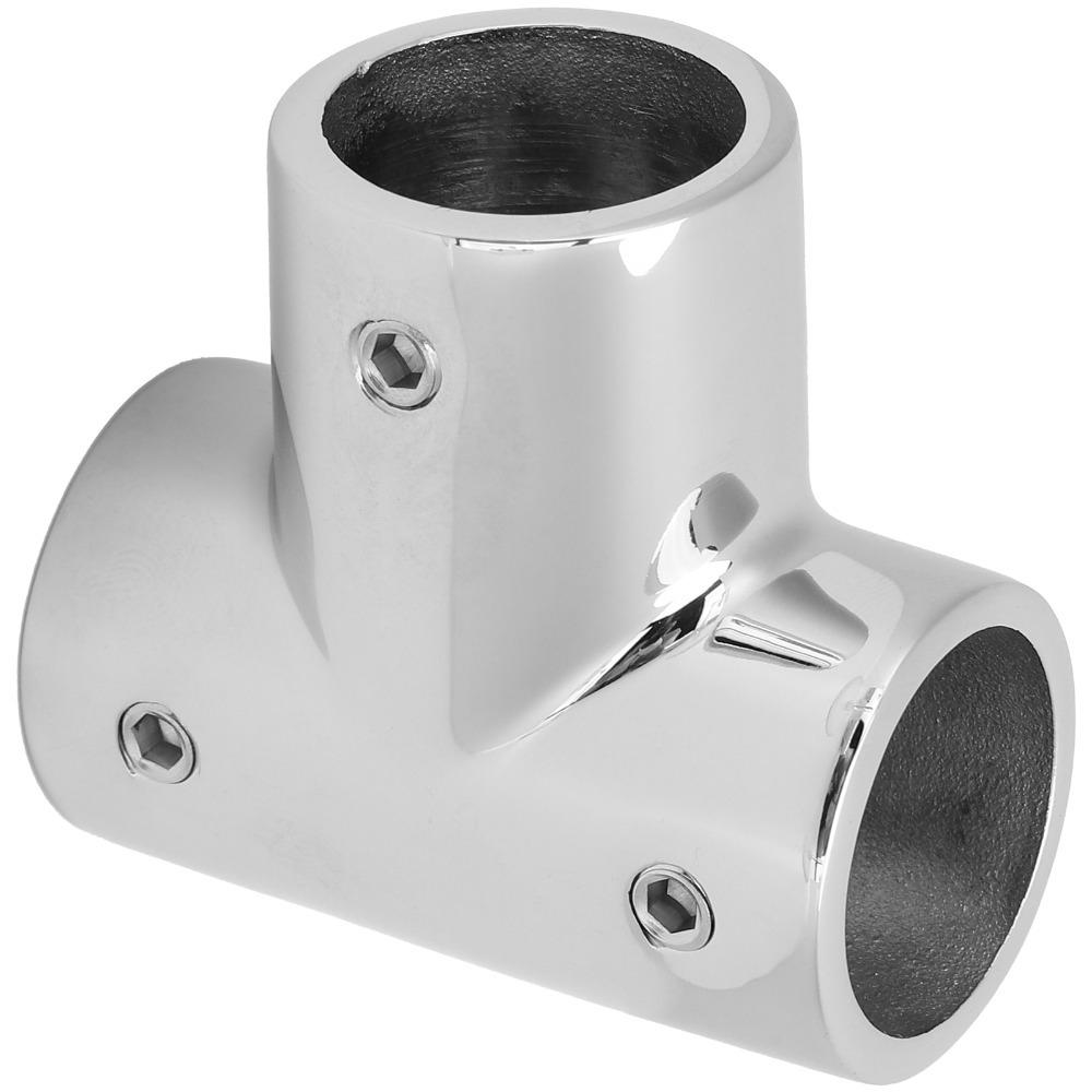 316 Stainless Steel Pipe Connector Polished Deck Hand Tee  Marine Yacht Boat Deck Railing