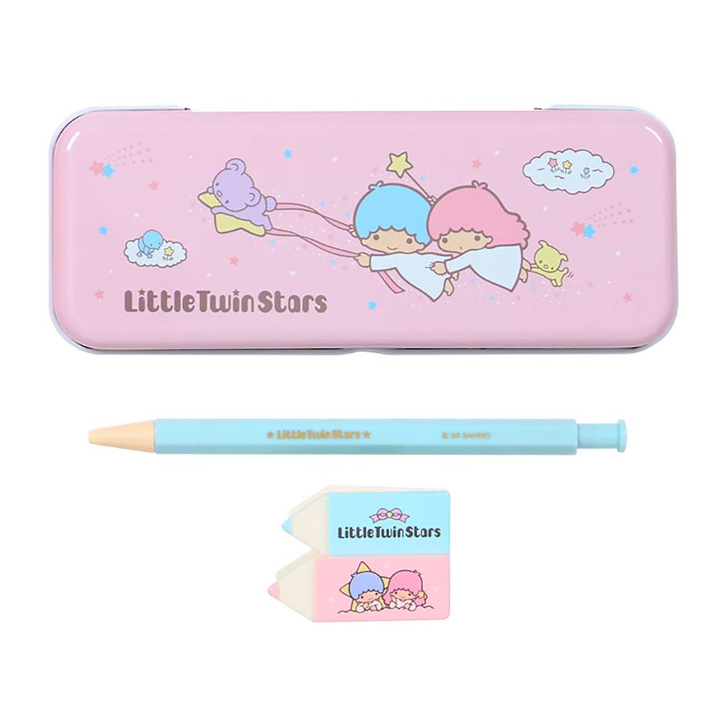 Sanrio Caixa de Ferramentas e Conjunto de Papelaria Little Twin Stars 333166 – Material Escolar Oficial SANRIO
