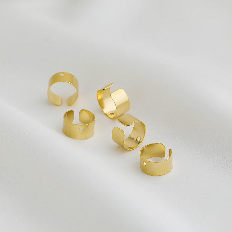 14K Gold Plated Colorfast C-shaped Ear Clip Clasp Earring DIY Tassel Accessories