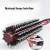Curly hair comb Blow straight hair styling comb Natural bristle hair round roller comb Household resistant comb