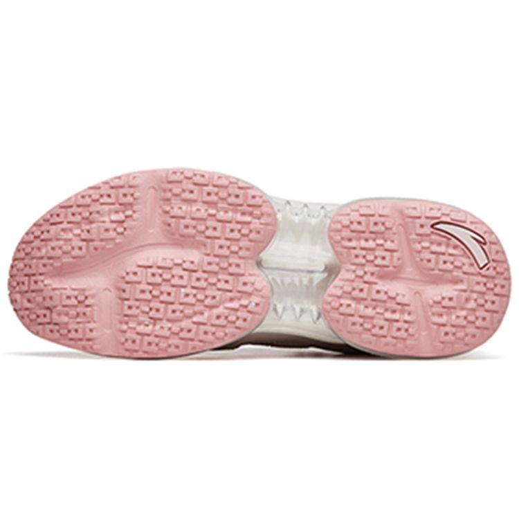 Anta Comfortable Shock Absorbing Non-Slip Durable Low-Top Running Shoes Women Sneaker Gray Pink 922145501-3