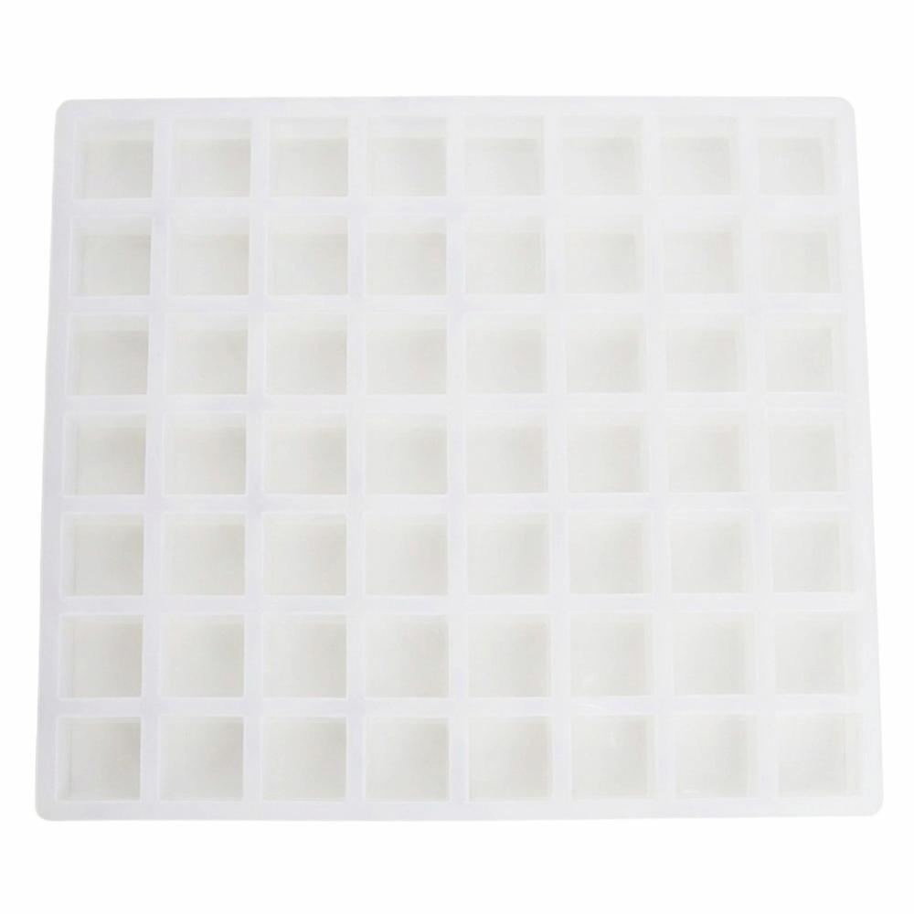 Easy To Remove Silicone Mold Square/Heart Shape Brown Sugar Mold Chocolate Molds DIY Baking 56 holes