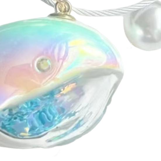 1/2/3Pcs Key Chain Faux Pearl Whale Shape Charm Keychain with Bangle Bags Backpacks Key Holder Decorative Bag Accessory