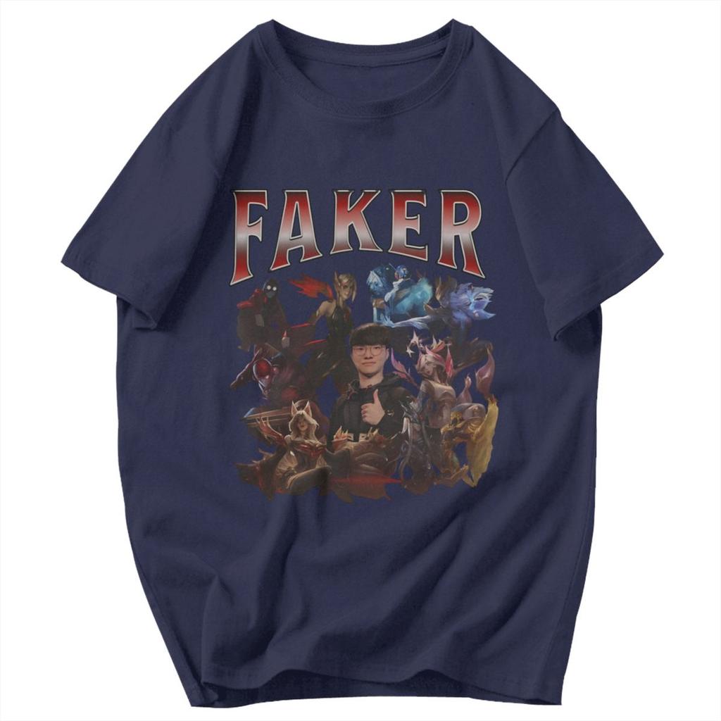 Men T Shirt Faker Trending Summer Y2K Graphic Quality Unisex Clothes T Shirts