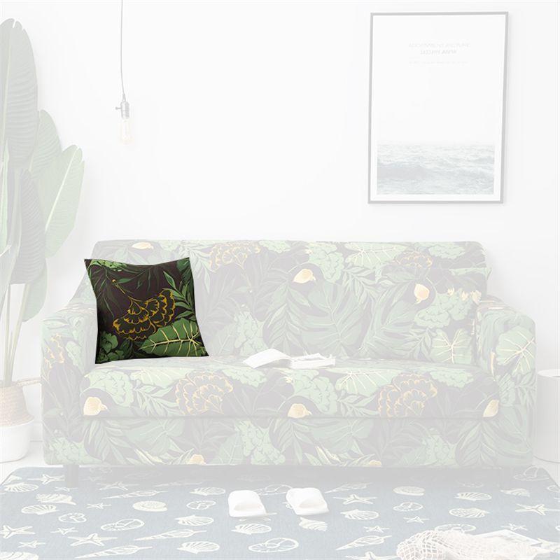 Leaves Floral Printed Slipcover 1234 Seater Sofa Cover Universal Couch Case