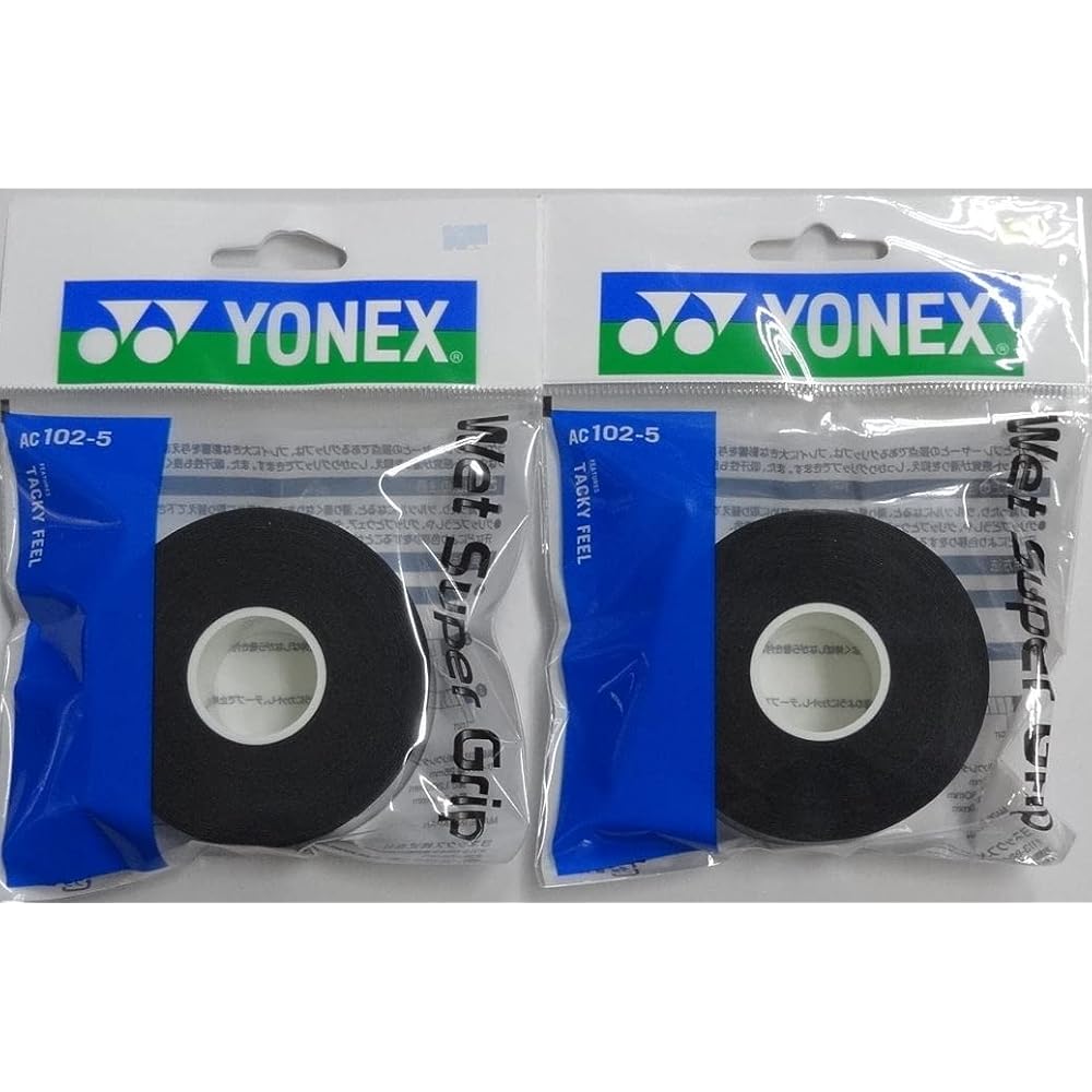 YONEX Wet Super Grip Black 5-Pack Tennis Racket Grip 2 Sets
