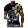 Mode d'été classique jeu de simulation de camion impression 3D HD tendance homme Harajuku T-Shirt col rond grande taille haute qualité à manches courtes