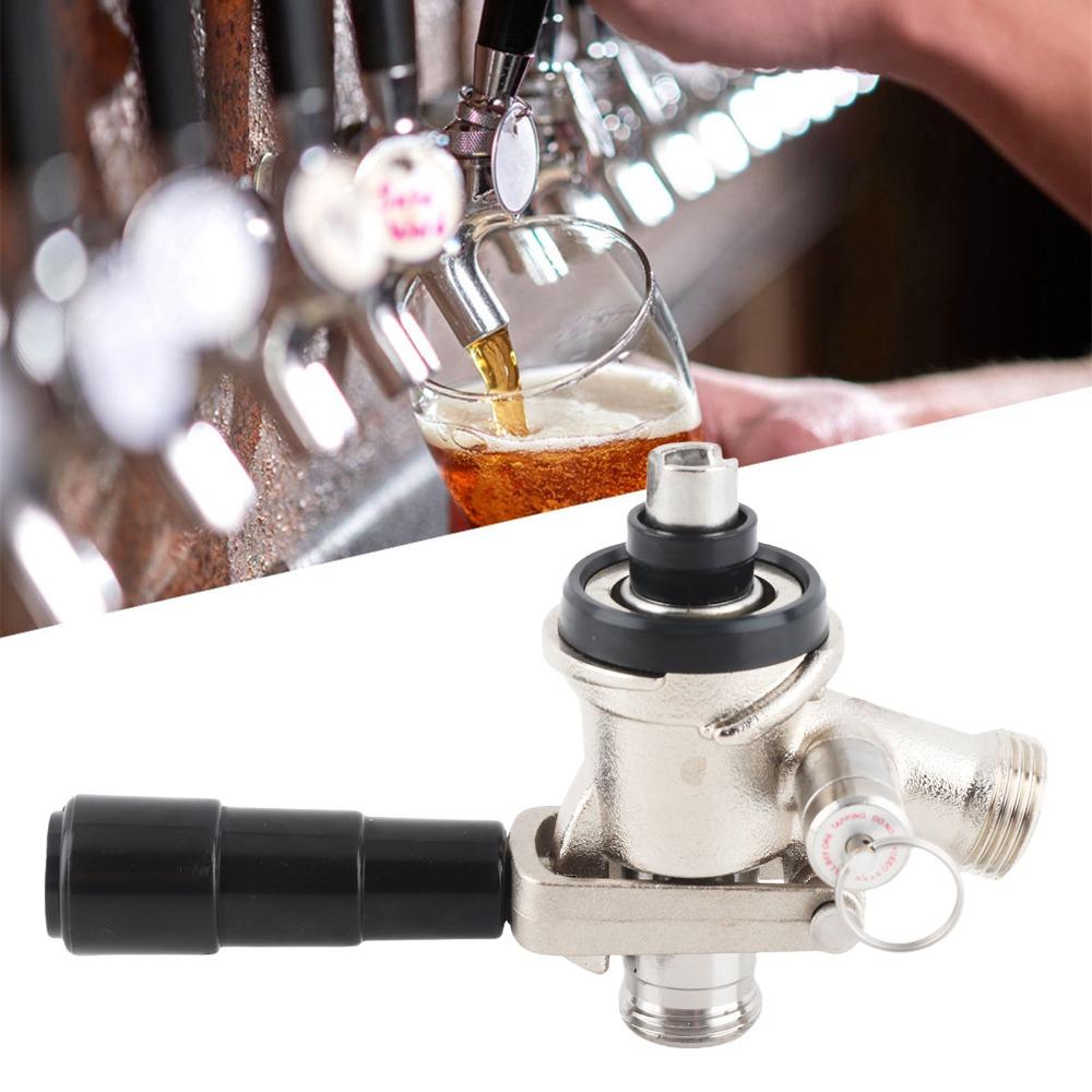 7 piece S Type Keg Coupler Silver Safety Pressure Relief Valve Draft Beer Dispenser Home Brewing
