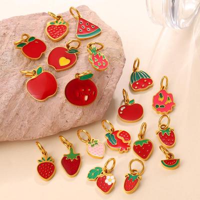 Cross-Border Red Fruit Pendant Series: Apple, Strawberry, Pitaya Shapes - Cute and Versatile Ornament
