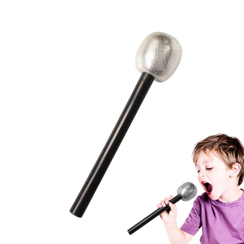 Glittered Microphone Prop Fake Party Microphone Prop For Children Shiny Appearance Pretend Star Toy For Birthday Party