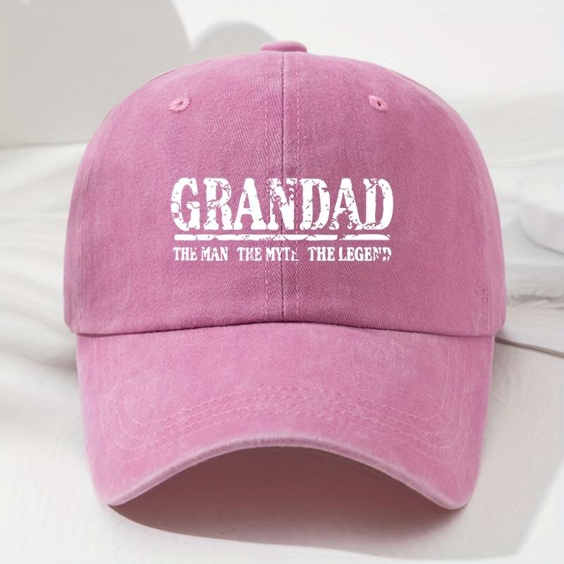 GRANDAD Alphabet Soft-top Baseball Cap for Men and Women Fashionable Outdoor Hat Adjustable