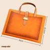 A4 Leather Business Document Bag - Portable Handheld Briefcase