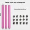 10-Piece Nail Art Stamper and Silicone Transfer Pen Set for DIY Dotting & Flower Designs