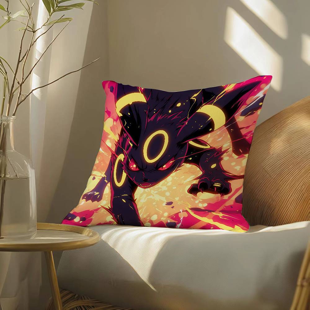 Pokemon Champion Team Anime Plush Pillow Cover Soft Short Plush Cushion Cover For Sofa Bedroom Home Decor Gift