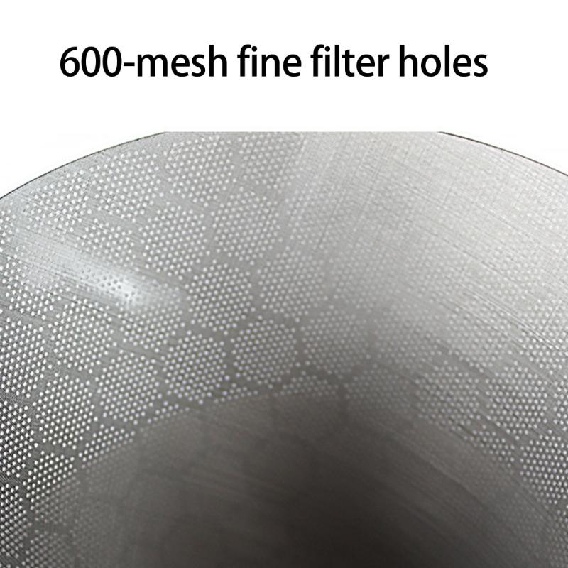 Permanent Stainless Steel Coffee Filter Screen Paperless Hand Brewed Mesh Strainer for Home Brewing Enthusiasts