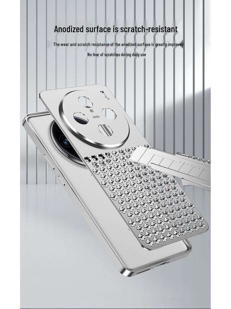 Vivo X100 Pro Aromatherapy Aluminum Alloy Phone Case with Metal Snap Button and Heat Dissipation