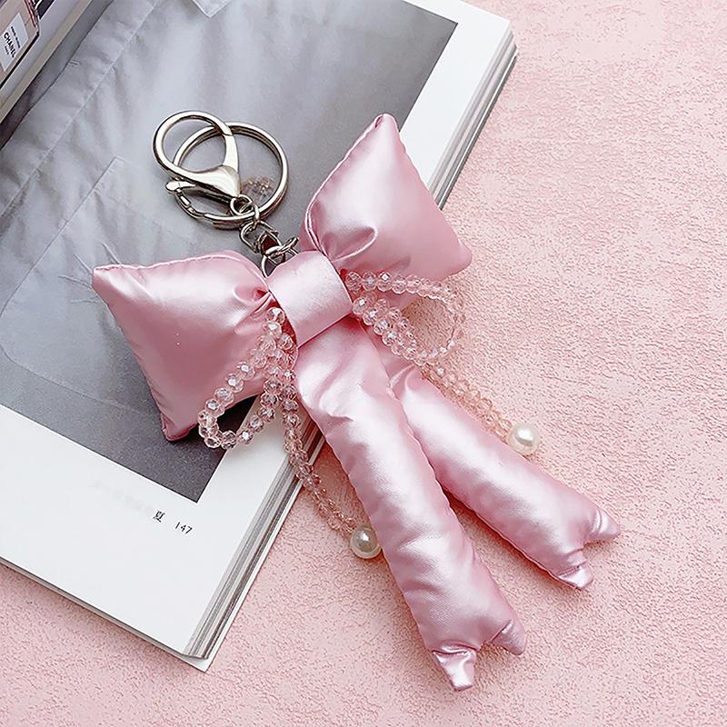 Y2K Trendy 3D Bowknot Keychain Ins Style Bow Keyring Backpack Pendant Decoration Bag Charm For Girl Birthday Gifts