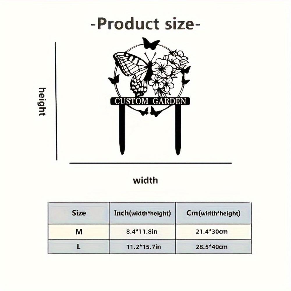 Vintage Metal Butterfly Yard Sign Waterproof Durable Outdoor Garden Decor Gift for Gardeners
