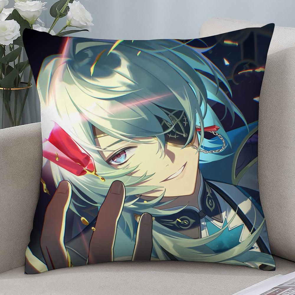 

Anaxa Honkai Star Rail Наволочка Подушка Короткий Плюш Наволочки Декоративные Диванные Домашние Двусторонняя Печать Наволочка 12x12Inch