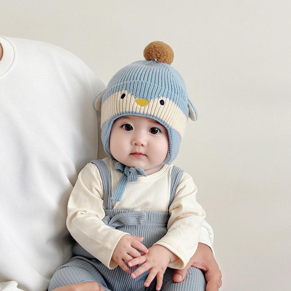 Cotton Kids Beanie Warm Thick Earflap Hat Skin Friendly Kids Hat Daily Outdoor