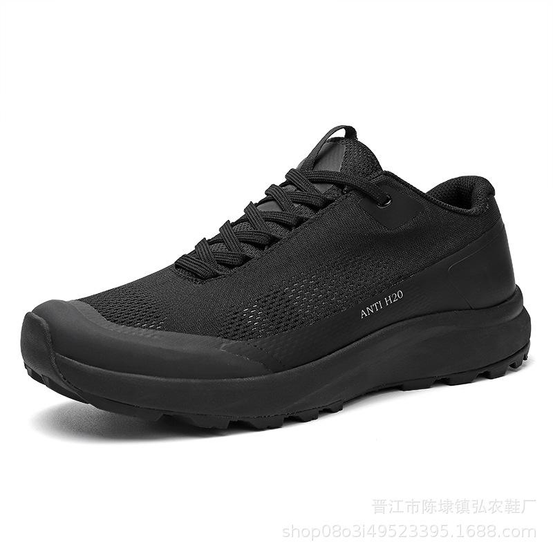 Men s Outdoor High-end Trail Running Shoes Hiking Sports Anti-slip Breathable Single Mesh Casual Shoes 39 чёрный