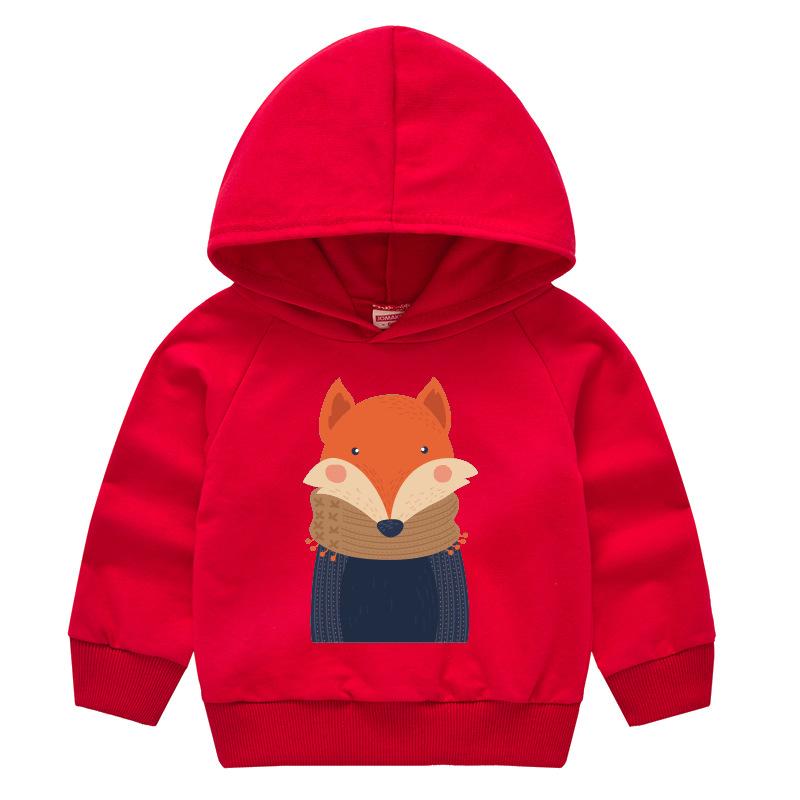 Frühling und Herbst Kindermode Kapuzenpullover Jungen und Mädchen Cartoon Druck Pullover Langarm Tops