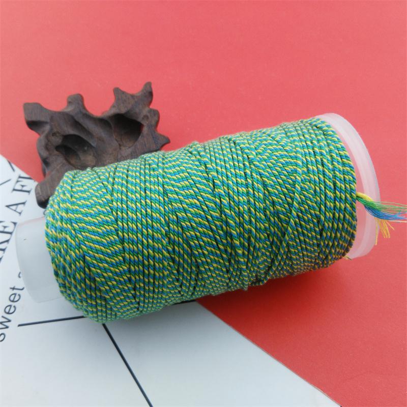 Qs Hand-Rubbed Cotton Thread 18 Strands Of Section Dyeing Gradient Diy Hand-Woven Bracelet Bracelet Rope Play Thread Rope Beading Matching